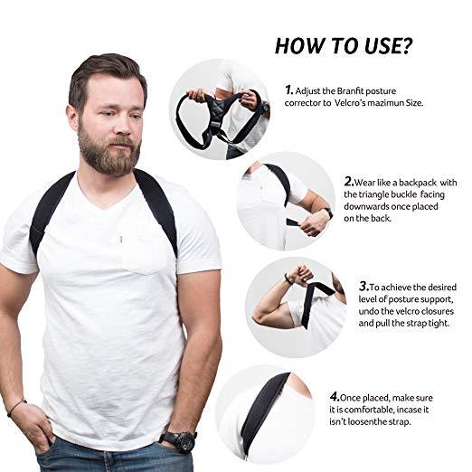 how to wear a neomen back brace posture corrector