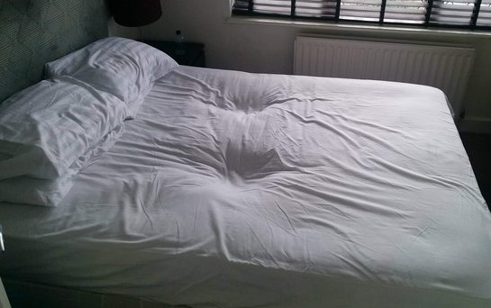 mattress topper for bed with indentation