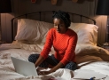 Good Posture on Bed While Using a Laptop